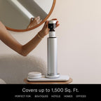 AromaTech New AroMini BT Plus Scent Diffuser w/Bluetooth – Cold-Air Diffusion Scent Machine for Home, Office, Hotel, Spa – Nebulizing Diffusion System for Essential Oil Blends (Silver)