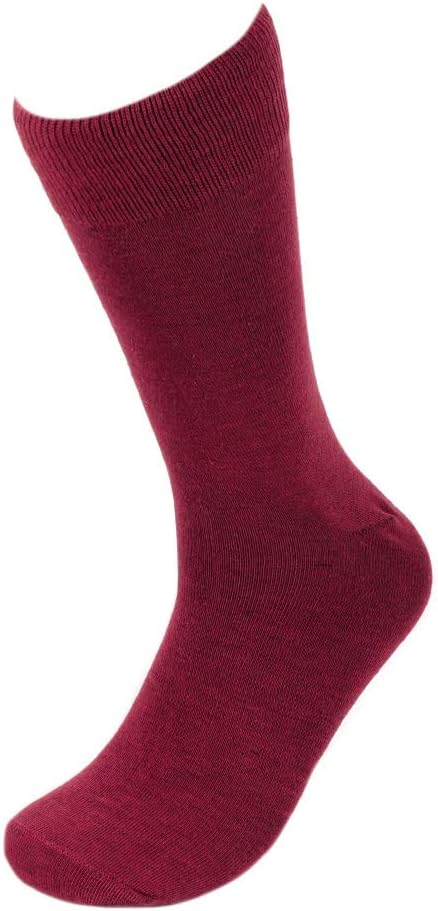 Feraricci Solid Color Casual Dress Socks for Men - Colorful & Comfortable Crew Socks