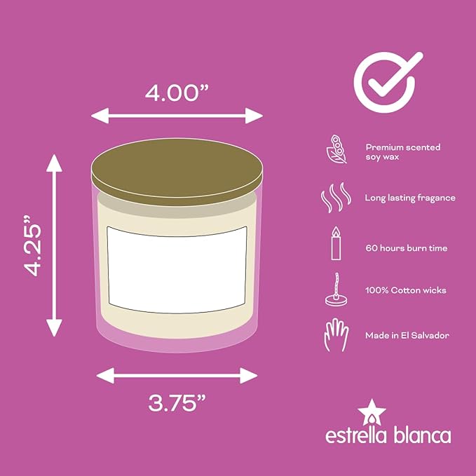 Cashmere Rose Scented Candle, 14.5oz Clear Glass Jar, Floral Home Fragrance, Scented Candles for Home, Soy Candles for Home Scent, Candle Gift for Women Men, Home Fragrance Decoration