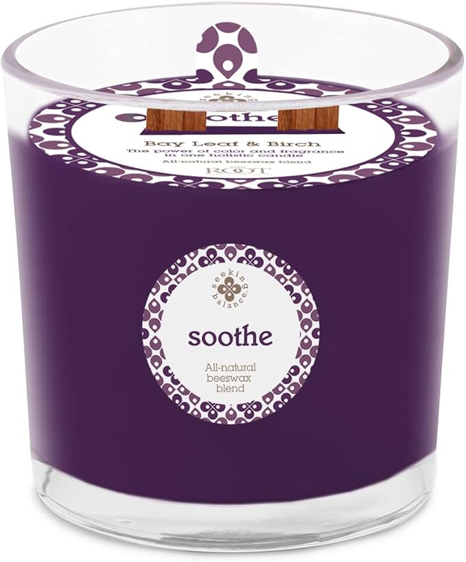 Root Candles Seeking Balance Wood Wick Spa Candle Aromatherapy Candles, 12-Ounce, Soothe: Bay Leaf & Birch