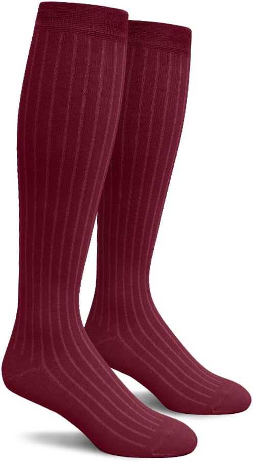 Knee High Solid Color Cotton Socks for Men Women and Youth