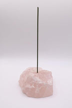 Wholesale Stone Rose Quartz Incense Holder – Natural Raw Crystal Base for Meditation, Aromatherapy, and Home Décor – Handmade Stone Stick Burner