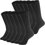 BISOUSOX Merino Wool Socks for Men, Thin Wool Socks Mens Black Dress Sock Crew Calf Long Tube Boot Size 9-12