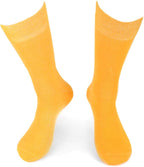 Feraricci Solid Color Casual Dress Socks for Men - Colorful & Comfortable Crew Socks