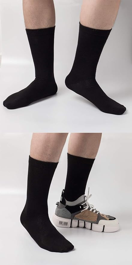 Sock Amazing Unisex Bamboo Rayon Socks Super Soft Black Crew Socks 8 Pack