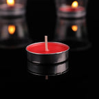 Tea Candles Wedding 10 Pack Party and Home Decoration Votive Parties Tealight Small Wishing Bulk with 1.5-2 Hours Extended Burn Time Mini for Birthday Emergency Family (Red)
