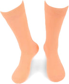 Feraricci Solid Color Casual Dress Socks for Men - Colorful & Comfortable Crew Socks