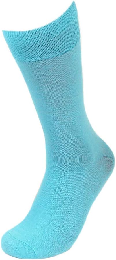 Feraricci Solid Color Casual Dress Socks for Men - Colorful & Comfortable Crew Socks