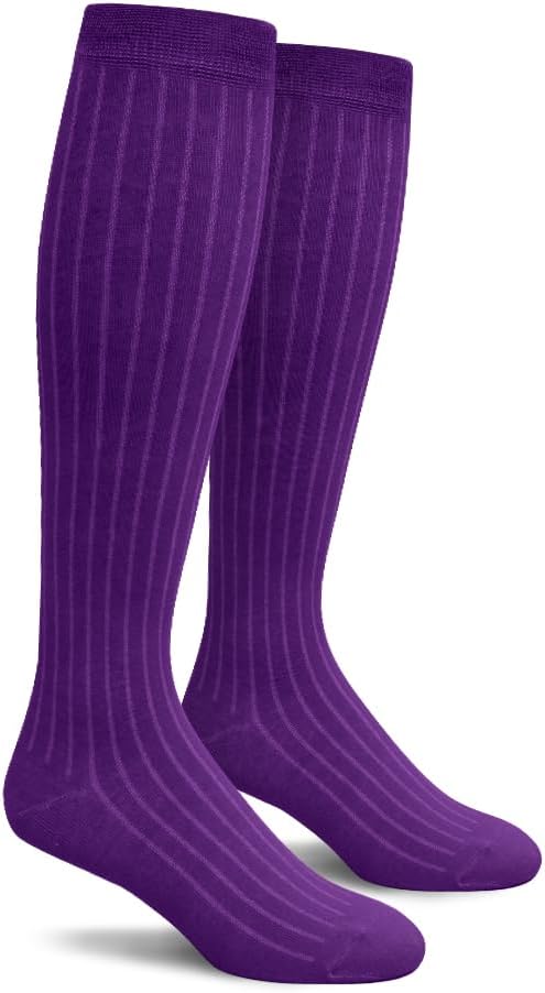 Knee High Solid Color Cotton Socks for Men Women and Youth