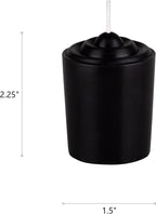 Mega Candles 12 pcs Unscented Black Votive Candles, Hand Poured Wax Candle 15 Hours 1.5 Inch x 2.25 Inch, Home Décor, Wedding Receptions, Centerpieces, Occasions, Events, Meditations, Holders