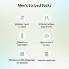 tiemart Men's Socks, Fits Men's Shoe Sizes 8-12