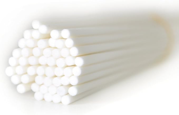 50 Pieces Fiber Reed Diffuser Replacement Refill Sticks for Aroma Fragrance (White, 12" x3.5mm)