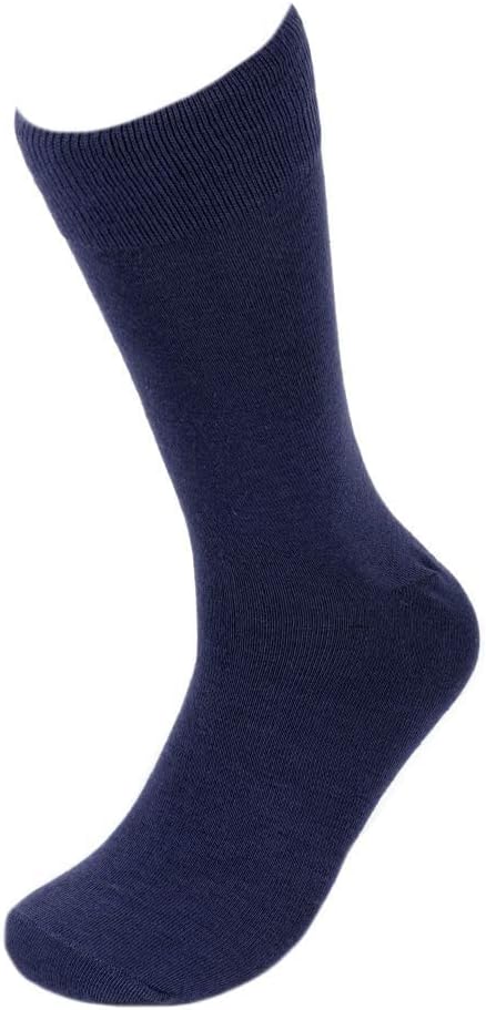 Feraricci Solid Color Casual Dress Socks for Men - Colorful & Comfortable Crew Socks