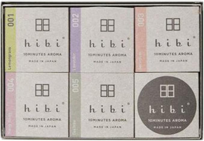 Hibi Gift Box 5 Assorted Fragrances (Lemongrass, Lavender, Ylang Ylan, Tea Tree, Geranium)