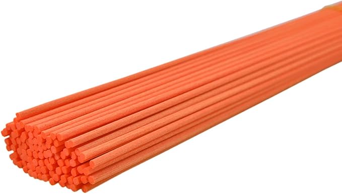 100 Pieces Fiber Reed Diffuser Replacement Refill Sticks (12" x 3mm, Orange)