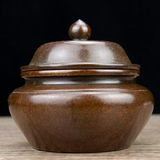 Copper Incense Burner Chinese Brass Incense Burner Kit Traditional Zen Incense Burner Antique Style Office Yoga Home Decor 4.3 * 4.3 * 3.9IN 2.8LB