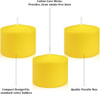 9 Packs Unscented Yellow Votive Candles, Small 1.5 Inch Diameter 1.25 Inch Colored Votives for Home Holiday Party Wedding Dinner Table - 8 Hour Burning Time