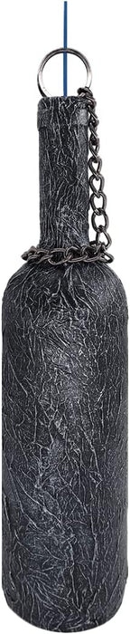 Sermo Glass Smoking Bottle Incense Holder Burner (Dragon - Silver) 3D Embossed Pattern