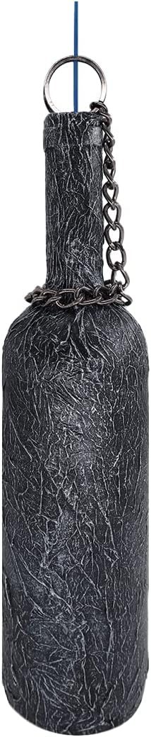 Sermo Glass Smoking Bottle Incense Holder Burner (Dragon - Silver) 3D Embossed Pattern