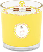 Root Candles Seeking Balance Wood Wick Spa Candle Aromatherapy Candles, 12-Ounce, Uplift: Lemon & Bergamot
