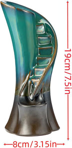 Unique Cloud Stairs Ceramic Waterfall Incense Holder, Paired with a Pack of Backflow Incense Cones. (Blue)