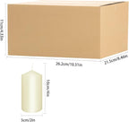 Set of 20 | 2-Inch Wide x 4-Inch Tall Ivory Pillar Candles -Unscented Smokeless Pillar Candles Perfect for Home, Weddings, and Special Events - Timeless Ivory Finish.