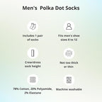 tiemart Men's Socks, Fits Men's Shoe Sizes 8-12