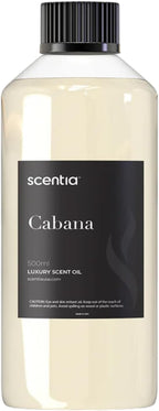 Hotel Diffuser Oil Inspired by 5-Star Hotel Scent - 500 ml 16.9 fl oz - Fragrance Oil Blend Jasmine, Bergamot & Fresh Marine Notes for Aromatherapy Diffusers and Humidifiers - Cabana