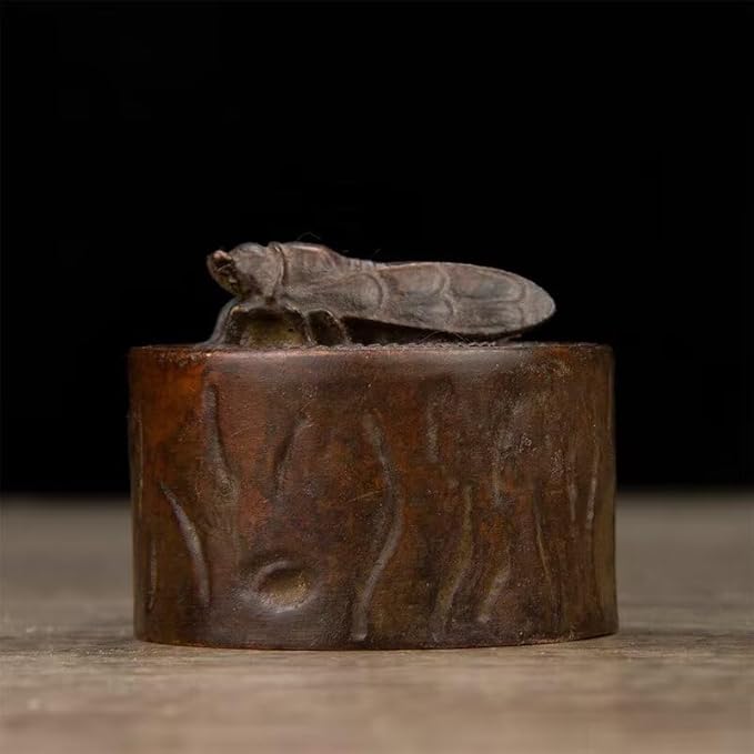 Incense Burner Chinese Incense Holder Brass Incense Burner Zen Copper Incense Burner Antique Style Home Office Fengshui Decor 2.6 * 2.6 * 2.2IN 0.7LB