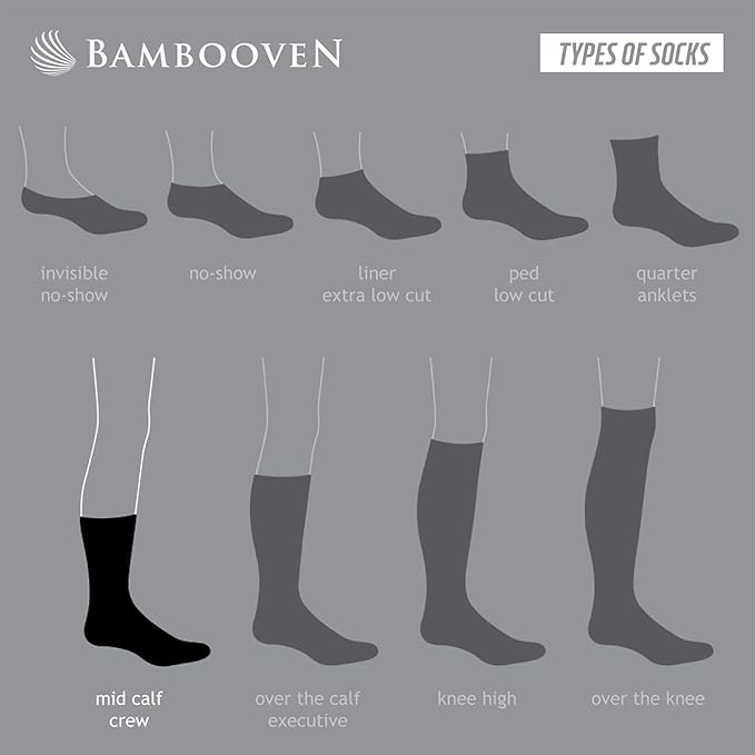 Men’s Lightweight Dress and Trouser Socks – Rayon Made From Bamboo, Odor Free & Breathable(3 or 8 pairs + Gift box)