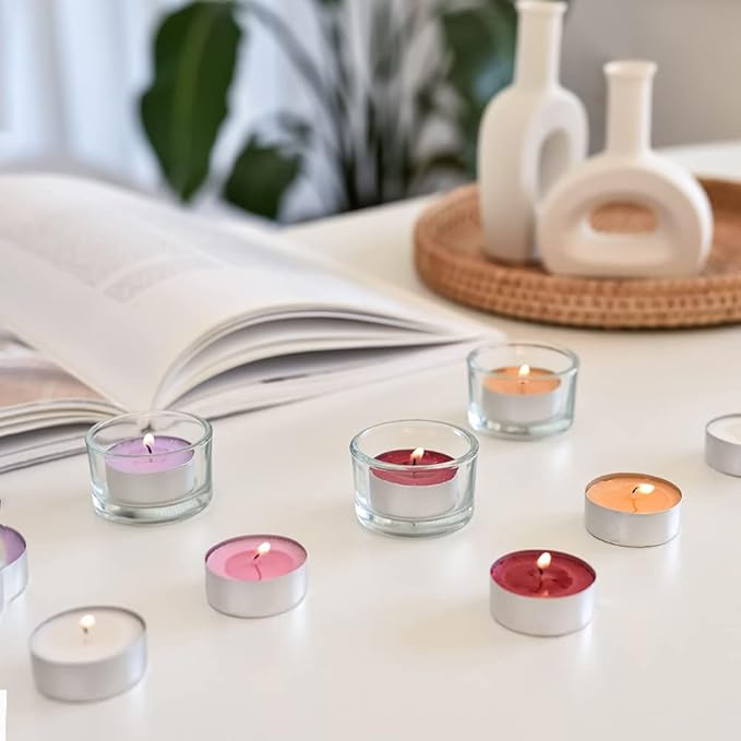COCODOR Scented Tealight Candles/Honey Peach / 100 Pack / 4-5 Hour Extended Burn Time/Made in Italy, Cotton Wick, Scented Home Deco, Fragrance, Mother's Day