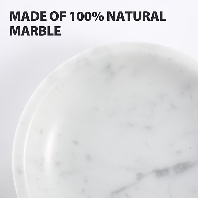 Koville Italian Carrara Marble Incense Holder, Upgraded 6" Incense Holders for Sticks, Sturdy Incense Burner Ash Catcher, Ideal for Meditation, Relaxing, Easy to Clean