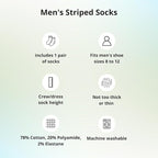 tiemart Men's Socks, Fits Men's Shoe Sizes 8-12