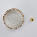 Asayu Japanese Small Mini Incense Holder for Sticks 3.3 inch (83mm), Made in Japan Ceramic Ash Catcher and Brass Incense Burner Set for Yoga, Meditation (Small Pearl Incense Holder)