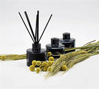 Resafy Reed Diffuser Sticks, Jecnovo Pack of 100 Fiber Sticks with Handmade Linen Bag, Safe and Non-Toxic, 9 Inches Long 3mm Diameter Aromatherapy Diffusers for Home, Spa and Office(Black)