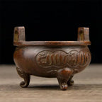Incense Burner Chinese Incense Holder Brass Incense Burner Zen Copper Incense Burner Antique Style Home Office Fengshui Decor 3 * 3 * 2.4IN 0.6LB