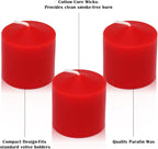 9-Pack 1.25-Inch Red Votive Candles, Unscented Small Tealight Candle for Home Decor and Special Occasions