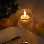 Pure Beeswax Votive Candles-6 Pack Natural Votives Set for Home Room Decor Party Wedding Spa Gift,12 Hours Burn