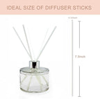 HOSSIAN Reed Diffuser Sticks- White Fiber Diffuser Sticks-Fiber Reed Diffuser Replacement Refill Sticks(50pcs,7.5" x 3.5mm)