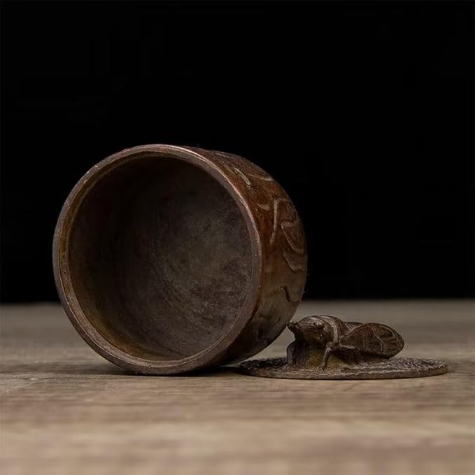 Incense Burner Chinese Incense Holder Brass Incense Burner Zen Copper Incense Burner Antique Style Home Office Fengshui Decor 2.6 * 2.6 * 2.2IN 0.7LB