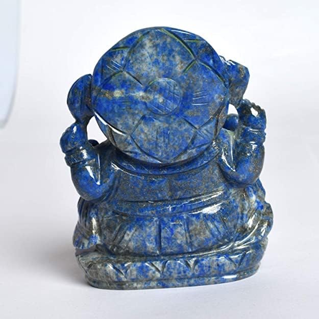 REAL-GEMS Lapis Lazuli Ganesha Statue Approximately 2000 Ct. God Ganesh, Ganpati Statue, Lord Ganesha Idol - Gift Item Showpiece…