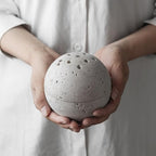 Handmade Travertine Stone Incense Resin Burner Holder – Natural Stone Incense Burner with Brass Insert for Home Decor & Relaxation