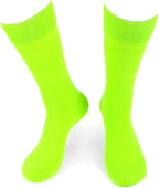 Feraricci Solid Color Casual Dress Socks for Men - Colorful & Comfortable Crew Socks