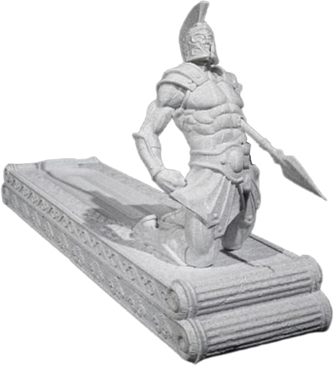 Gladiator Incense Holder The Fallen Warrior,Funny Incense Burner Incense Holder for Sticksfor Indoor Outdoor Use Incense Stick Holder Ash Catcher (Marble Color)