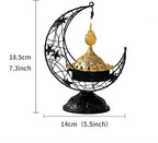 Metal Greek Incense Burner Antique Arabic Incense Censer Pot Metal Candlestick Candle Stand Incense Bowl for Aromatherapy Yoga Spa Home Decor (Black)