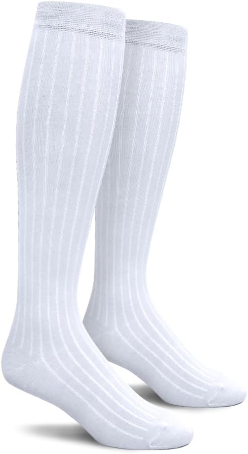 Knee High Solid Color Cotton Socks for Men Women and Youth