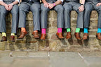 Feraricci Solid Color Casual Dress Socks for Men - Colorful & Comfortable Crew Socks