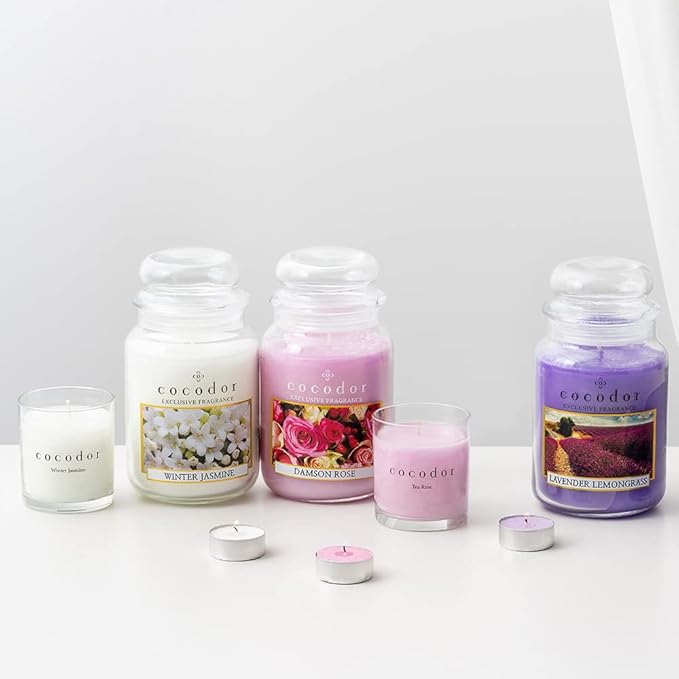COCODOR Scented Tealight Candles/Garden Lavender / 25 Pack / 4-5 Hour Extended Burn Time/Made in Italy, Cotton Wick, Scented Home Deco, Fragrance, Mother's day