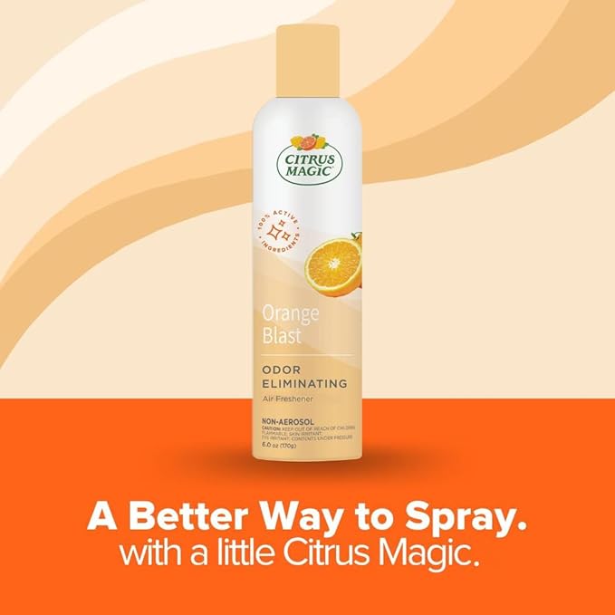 Citrus Magic Odor Eliminating Air Freshener Spray, Orange Blast, 6-Ounce