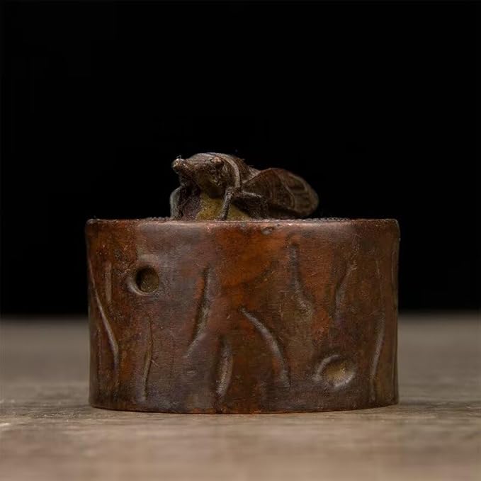 Incense Burner Chinese Incense Holder Brass Incense Burner Zen Copper Incense Burner Antique Style Home Office Fengshui Decor 2.6 * 2.6 * 2.2IN 0.7LB